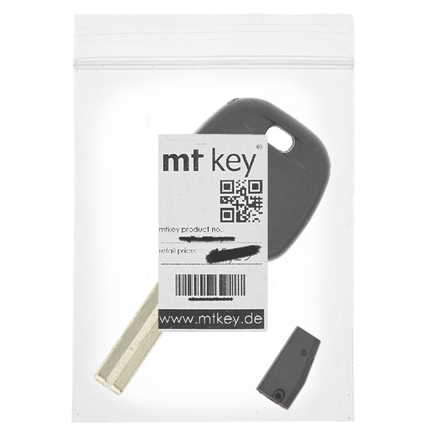 MT-KEY Auto Zünd Schlüssel Rohling TOY48 + DST80BIT Transponder Wegfahrsperre kompatibel mit Toyota Highlander Asu40/Gsu4#/Mhu48 08-13