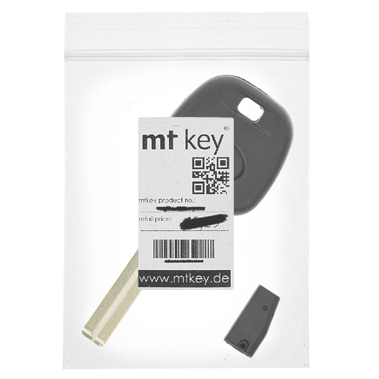 MT-KEY Auto Zünd Schlüssel Rohling TOY40 + DSTAES128BIT Transponder Wegfahrsperre kompatibel mit Lexus Lx / Lx570 14-21