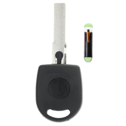 MT-KEY Auto Zünd Schlüssel Rohling HU66 + ID48 CAN Transponder Wegfahrsperre kompatibel mit Seat Alhambra Altea (XL)Exeo 09-14 Ibiza III 6L 04-09 Ibiza IV 6J 10-15 Leon 1P 5F 05-15 MII 12-17 Toledo