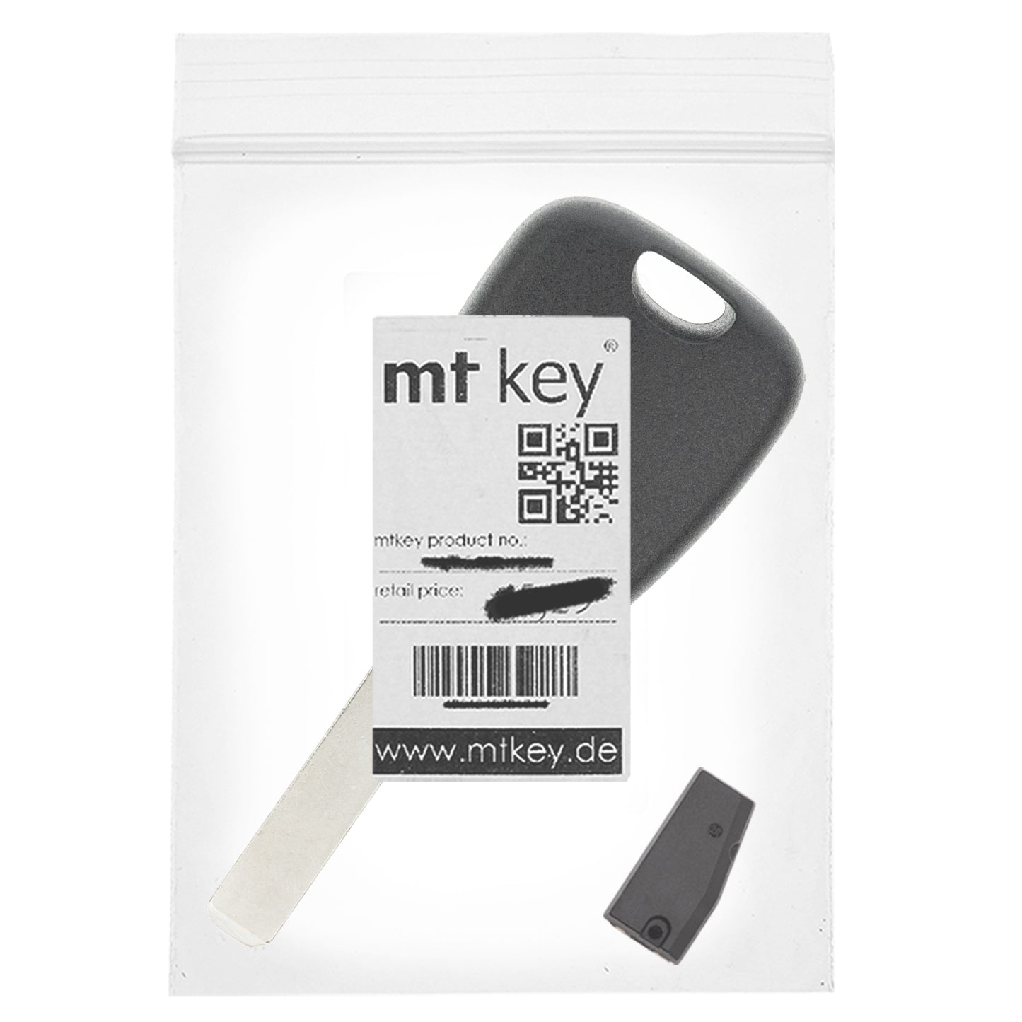 MT-KEY Auto Zünd Schlüssel Rohling VA2 + HITAG AES 128 BIT Transponder Wegfahrsperre kompatibel mit Renault Clio IV 12-19 Twingo III 14-22