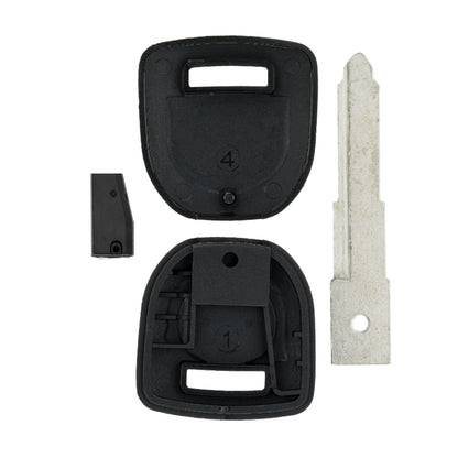 MT-KEY Auto Zünd Schlüssel Rohling MAZ24 + HITAG AES Transponder Wegfahrsperre kompatibel mit Mazda 3 Ab 19 6 Ab 19 Cx-30 Ab 20 Cx-5 Ab 19 Cx-9 Ab 20
