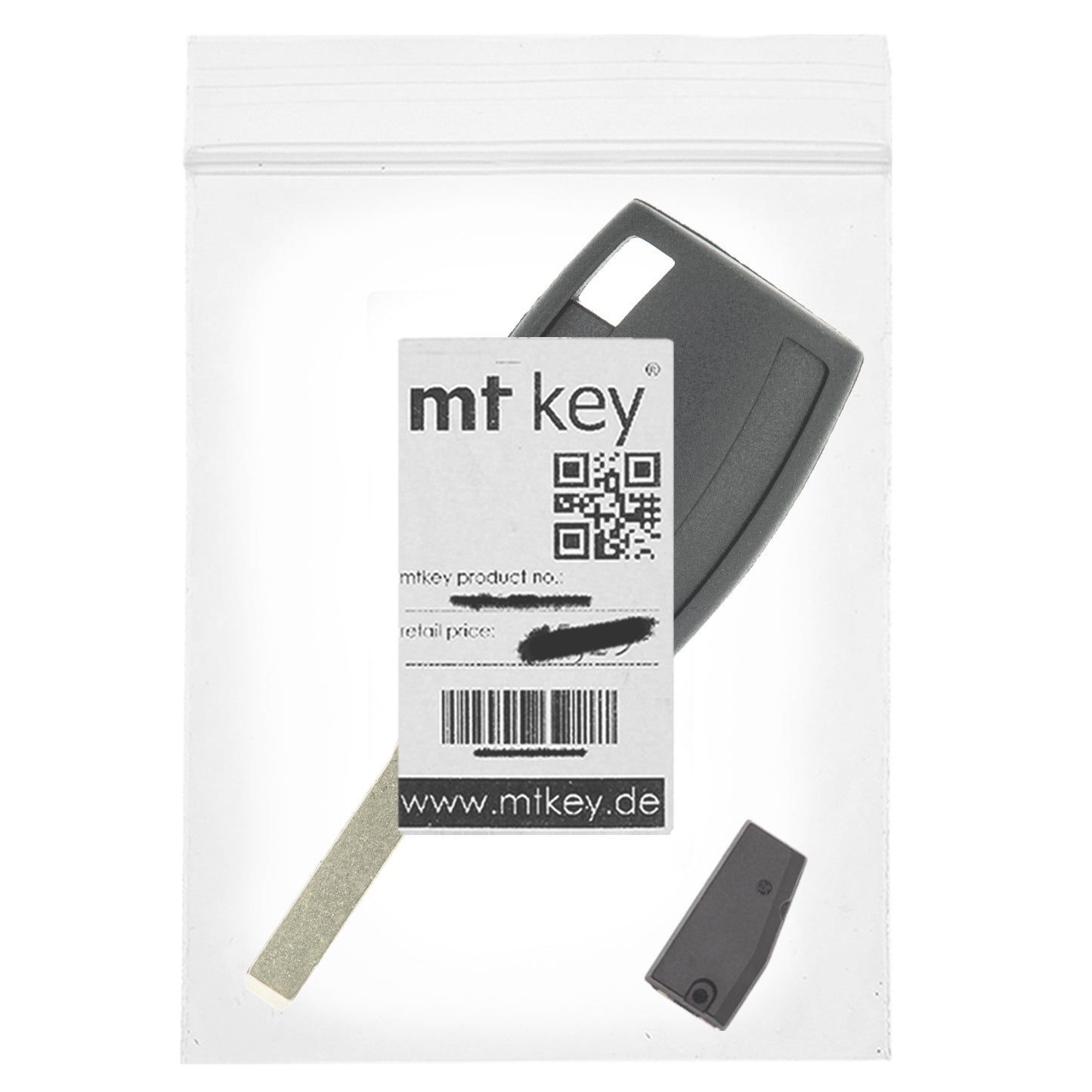 MT-KEY Auto Zünd Schlüssel Rohling HU101 + 128BIT Transponder kompatibel mit Ford Eco Sport II Edge II Ab 15 Escape Ab 17 Fiesta VIII Ab 17 Focus III 15-18 Fusion II 13-17 Fusion II 17-20 Galaxy III