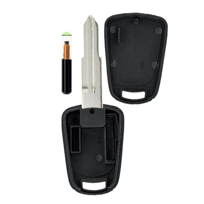 MT-KEY Auto Zünd Schlüssel Rohling DWO4 / DWO5 + ID60 80 Bit T7 Glas Transponder Wegfahrsperre kompatibel mit Chevrolet Nubira Sw J200 04-09 Daewoo Nubira Sw 04-09