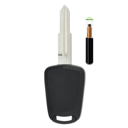 MT-KEY Auto Zünd Schlüssel Rohling DWO4 / DWO5 + ID60 80 Bit T7 Glas Transponder Wegfahrsperre kompatibel mit Chevrolet Nubira Sw J200 04-09 Daewoo Nubira Sw 04-09