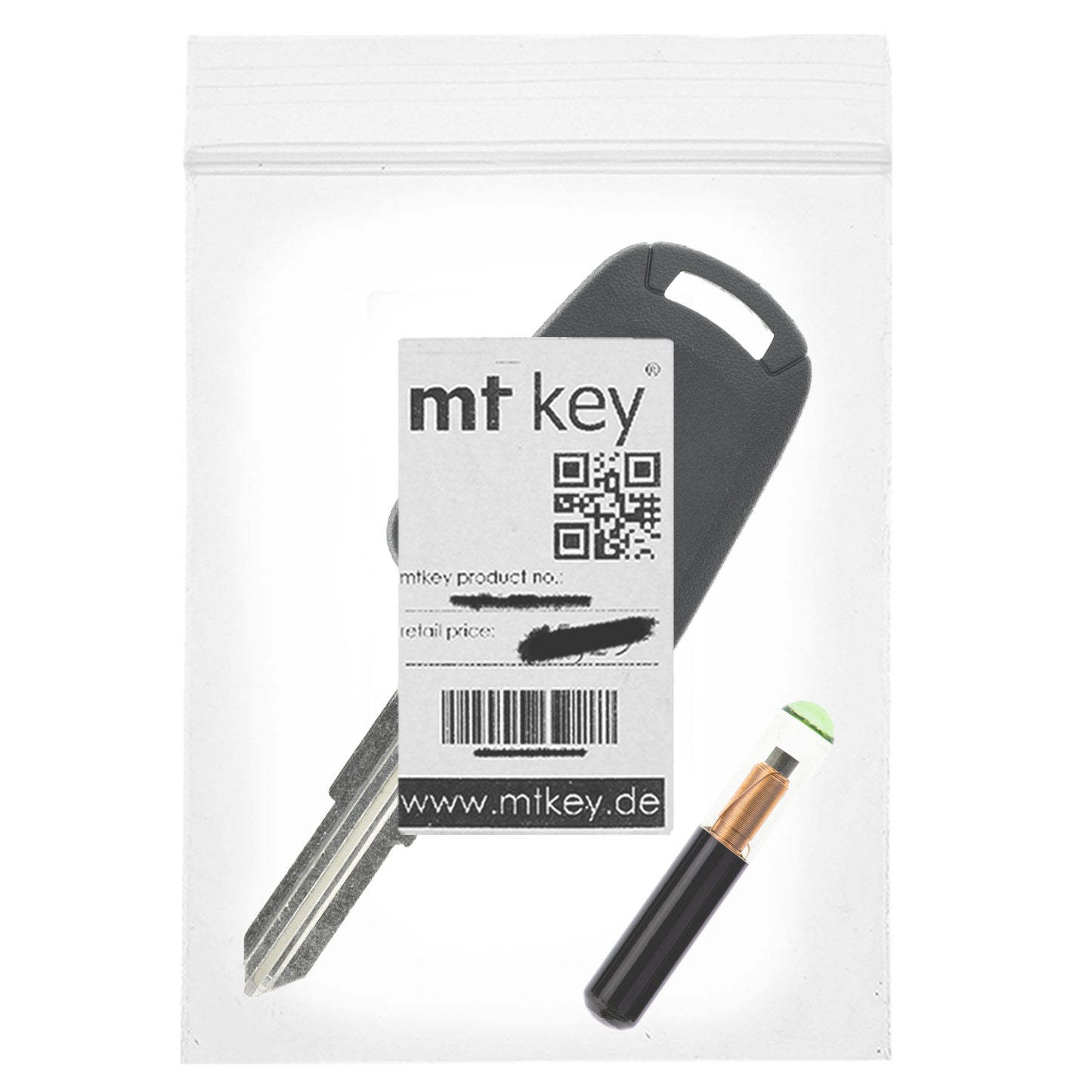 MT-KEY Auto Zünd Schlüssel Rohling DWO4R + ID60 80 Bit T7 Glas Transponder Wegfahrsperre kompatibel mit Chevrolet Epica V250 Ab 06 Evanda V200 03-06 Daewoo Evanda 03-06