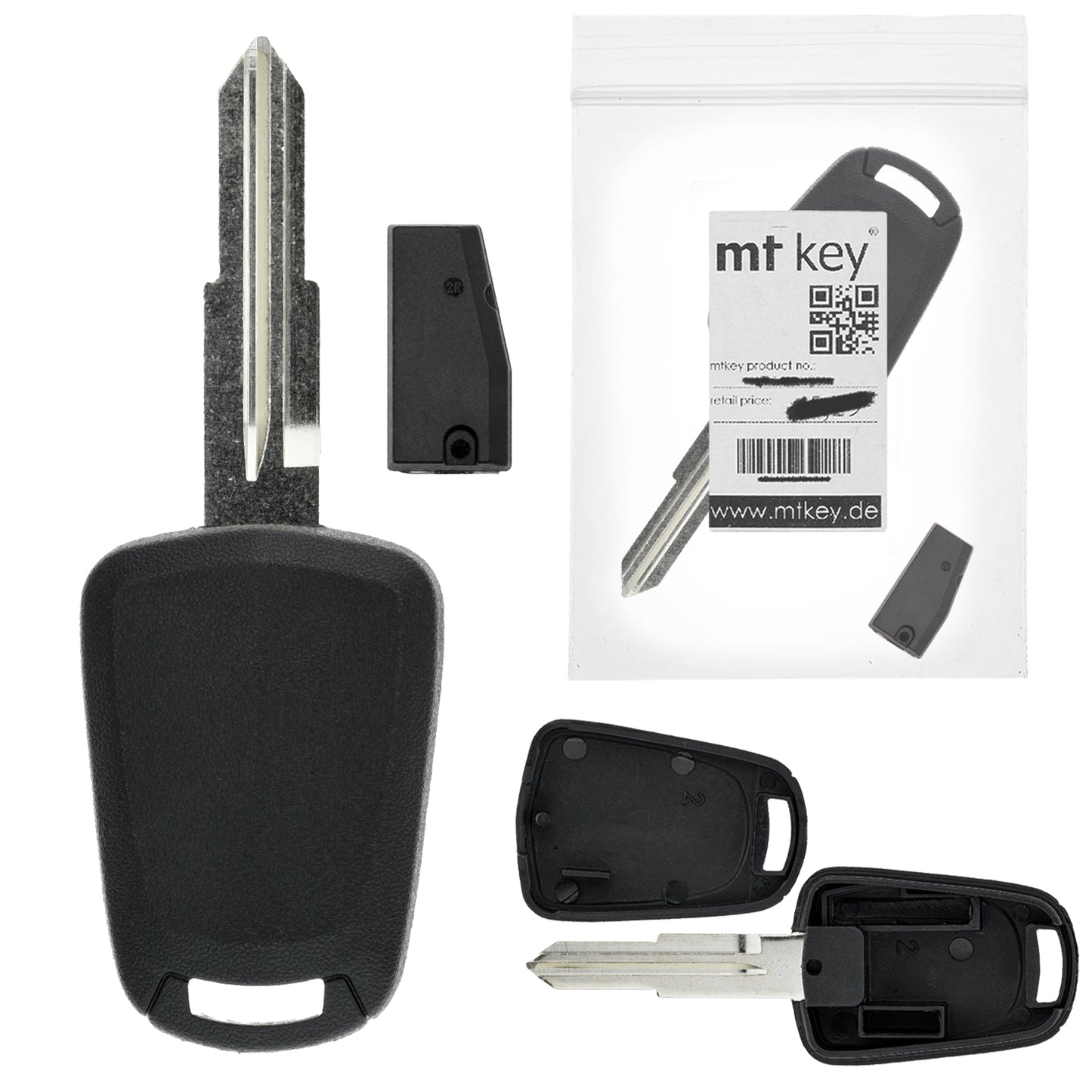MT-KEY Auto Zünd Schlüssel Rohling DWO4R + ID60 80 Bit T16 Keramik Transponder Wegfahrsperre kompatibel mit Chevrolet Epica V250 Ab 06 Evanda V200 03-06 Daewoo Evanda 03-06