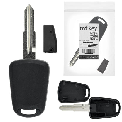 MT-KEY Auto Zünd Schlüssel Rohling DWO4R + ID60 80 Bit T16 Keramik Transponder Wegfahrsperre kompatibel mit Chevrolet Epica V250 Ab 06 Evanda V200 03-06 Daewoo Evanda 03-06
