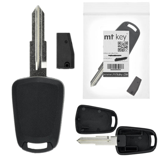 MT-KEY Auto Zünd Schlüssel Rohling DWO4R + ID60 80 Bit T16 Keramik Transponder Wegfahrsperre kompatibel mit Chevrolet Epica V250 Ab 06 Evanda V200 03-06 Daewoo Evanda 03-06