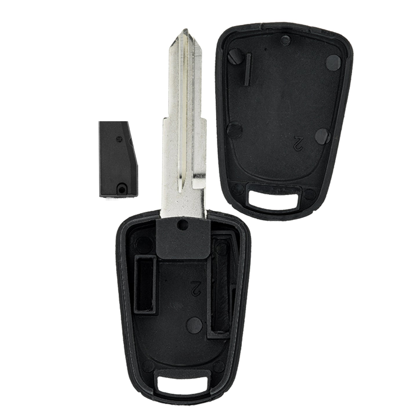 MT-KEY Auto Zünd Schlüssel Rohling DWO4R + ID60 80 Bit T16 Keramik Transponder Wegfahrsperre kompatibel mit Chevrolet Epica V250 Ab 06 Evanda V200 03-06 Daewoo Evanda 03-06