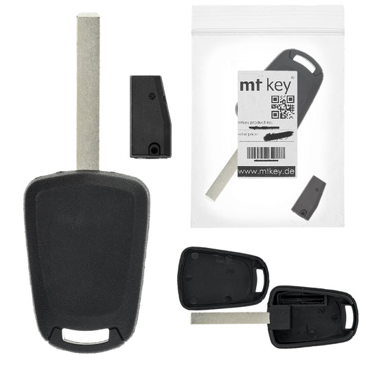 MT-KEY Auto Zünd Schlüssel Rohling GM45 + ID46 Transponder Wegfahrsperre kompatibel mit Pontiac G8 08-09