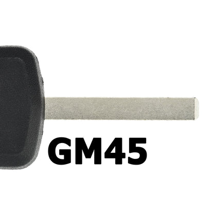 MT-KEY Auto Zünd Schlüssel Rohling GM45 + ID46 Transponder Wegfahrsperre kompatibel mit Pontiac G8 08-09