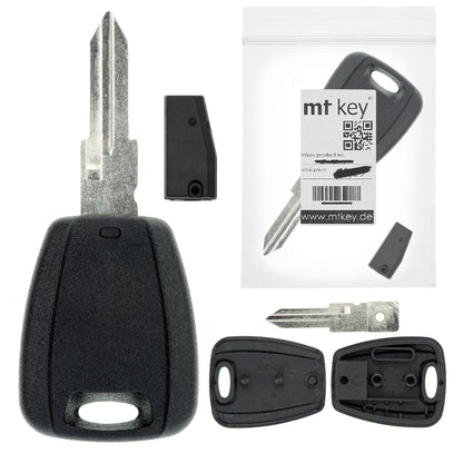 MT-KEY Auto Zünd Schlüssel Rohling GT16 + ID33 Transponder Wegfahrsperre kompatibel mit Alfa Romeo 164 95-98 164 Plus 95-98