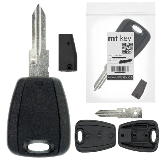 MT-KEY Auto Zünd Schlüssel Rohling GT16 + ID33 Transponder Wegfahrsperre kompatibel mit Alfa Romeo 164 95-98 164 Plus 95-98