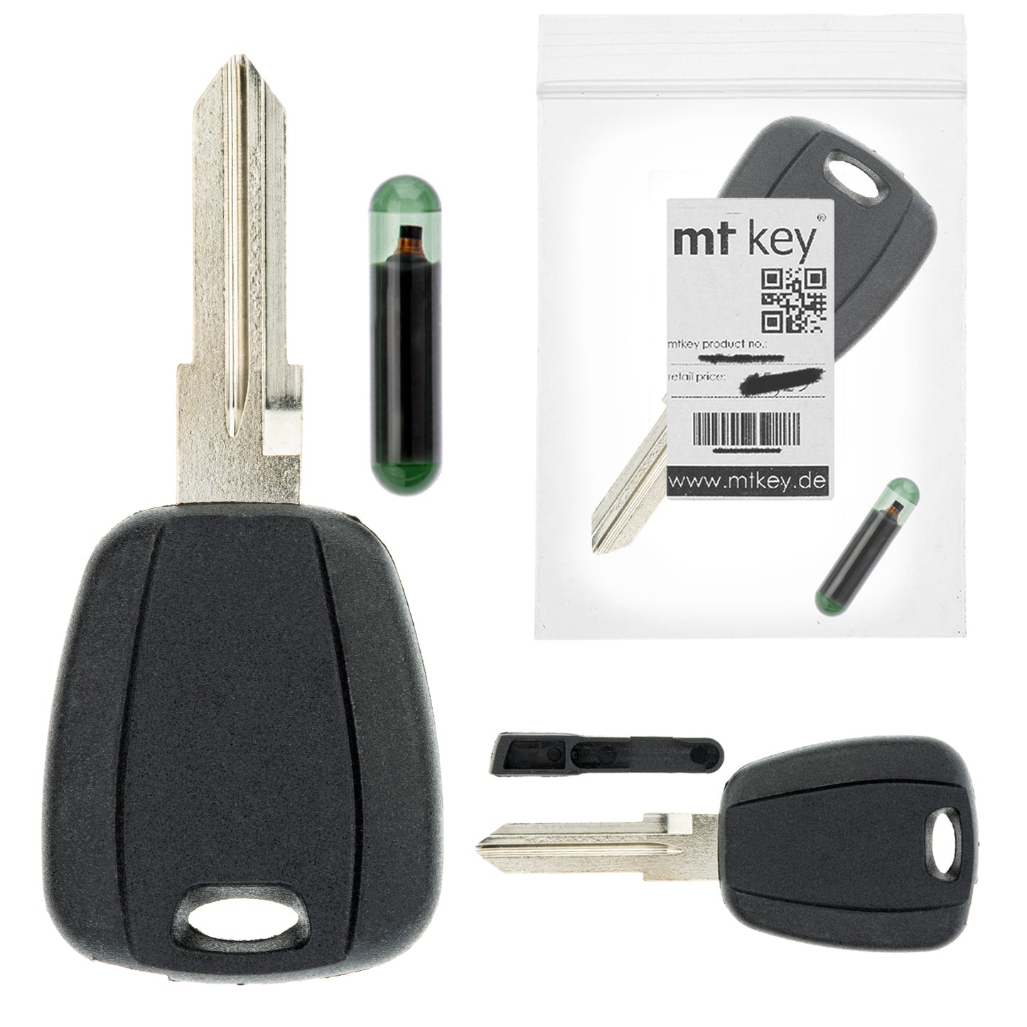 MT-KEY Roller Zünd Schlüssel Rohling Schwarz GT15R + ID11 Transponder kompatibel mit Piaggio Beverly Carnaby Ab 09 Fly 09-12 Hexagon 98-03 Liberty Ab 03 Skipper 00-02 Vespa Ab 96 X7 07-09 X8 X9 98-07