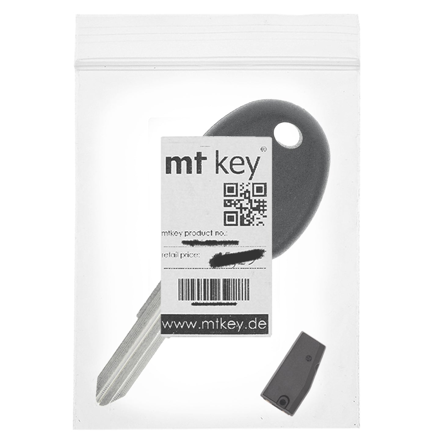 MT-KEY Auto Zünd Schlüssel Rohling HYN10 + ID4C T4 Keramik Transponder kompatibel mit Hyundai Accent X3 96-99 Amica 99-03 Atos I 97-00 Atos Prime 99-01 Excel 96-99 Pony 95-99 Verna 96-99