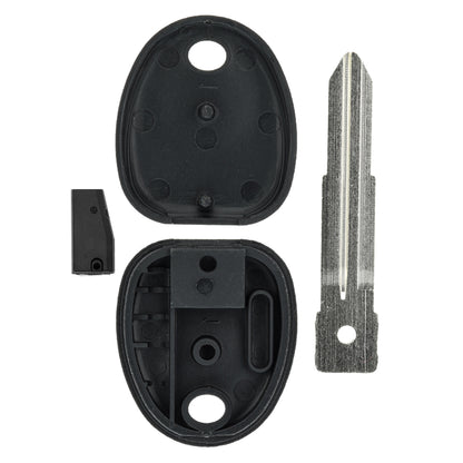 MT-KEY Auto Zünd Schlüssel Rohling HYN10 + ID46 Transponder Wegfahrsperre kompatibel mit Hyundai Atos Ab 01 Atos Prime 02-08