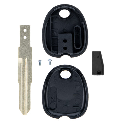 MT-KEY Auto Zünd Schlüssel Rohling HYN7 + ID4C T4 Keramik Transponder Wegfahrsperre kompatibel mit Hyundai Sonata Y3 96-98 Sonica 96-98