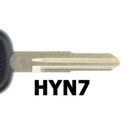 MT-KEY Auto Zünd Schlüssel Rohling HYN7 + ID4C T4 Keramik Transponder Wegfahrsperre kompatibel mit Hyundai Sonata Y3 96-98 Sonica 96-98