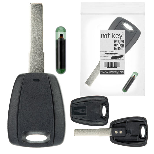 MT-KEY Motorrad Zünd Schlüssel Rohling SIP22 + ID11 Transponder kompatibel mit Gilera Fuoco Ab 06 Gp800 Ab 06 Nexus 500 06-12 Piaggio Beverly Ab 10 Mp3 Ab 06 X10 Ab 12 X7 Ab 10 X8 Ab 06 Xevo Ab 06