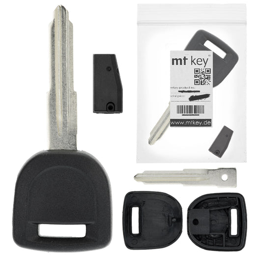 MT-KEY Auto Zünd Schlüssel Rohling MAZ13 + ID12 Transponder Wegfahrsperre kompatibel mit Ford Probe Ab 96 Mazda Mx-3 Ec 95-98 Mx-5 Na 95-98