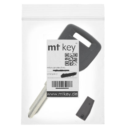 MT-KEY Auto Zünd Schlüssel Rohling MAZ13 + ID12 Transponder Wegfahrsperre kompatibel mit Ford Probe Ab 96 Mazda Mx-3 Ec 95-98 Mx-5 Na 95-98