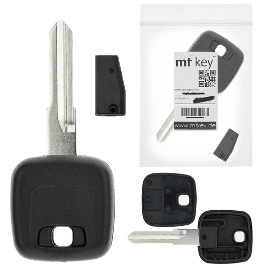 MT-KEY Auto Zünd Schlüssel Rohling NE51 + ID73 Transponder Wegfahrsperre kompatibel mit Volvo 940 96-98 960 96-98