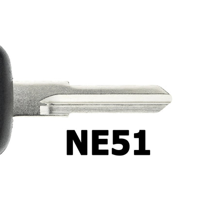 MT-KEY Auto Zünd Schlüssel Rohling NE51 + ID73 Transponder Wegfahrsperre kompatibel mit Volvo 940 96-98 960 96-98
