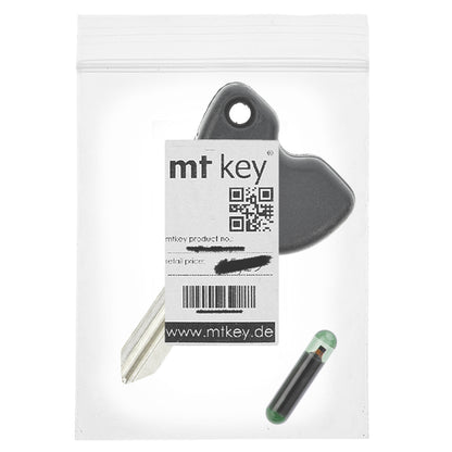 MT-KEY Roller Zünd Schlüssel Rohling Schwarz GT15R + ID11 Transponder kompatibel mit Piaggio Beverly 02-11 Carnaby Ab 09 Fly 09-12 Hexagon Liberty Ab 03 Skipper Vespa Ab 96 X7 07-09 X8 X9 98-07