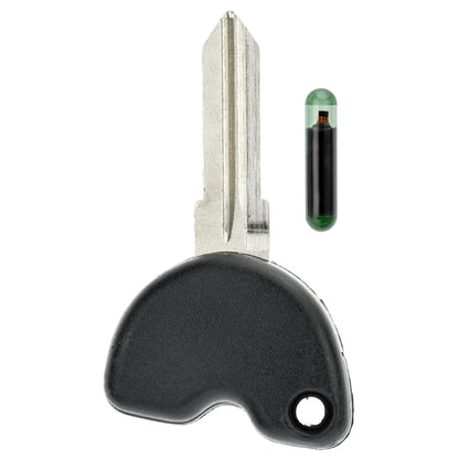 MT-KEY Roller Zünd Schlüssel Rohling Schwarz GT15R + ID11 Transponder kompatibel mit Piaggio Beverly 02-11 Carnaby Ab 09 Fly 09-12 Hexagon Liberty Ab 03 Skipper Vespa Ab 96 X7 07-09 X8 X9 98-07