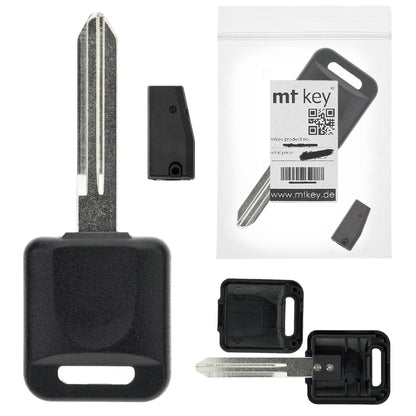 MT-KEY Auto Zünd Schlüssel Rohling NSN19 + ID62 Transponder Wegfahrsperre kompatibel mit Subaru B9 Tribeca 06-11 Baja 05-07 Forester III Sg 04-07 Impreza 04-10 Liberty Bl/Bp 04-10 Outback III 05-09