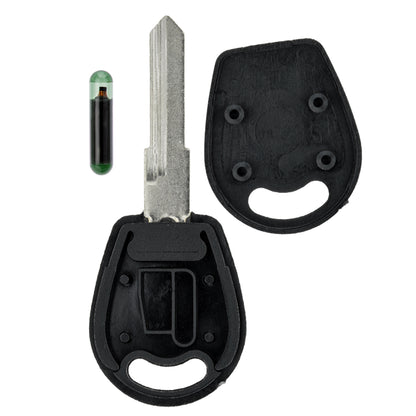 MT-KEY Auto Zünd Schlüssel Rohling HU49 + ID11 Transponder Wegfahrsperre kompatibel mit Seat Marbella 97-98
