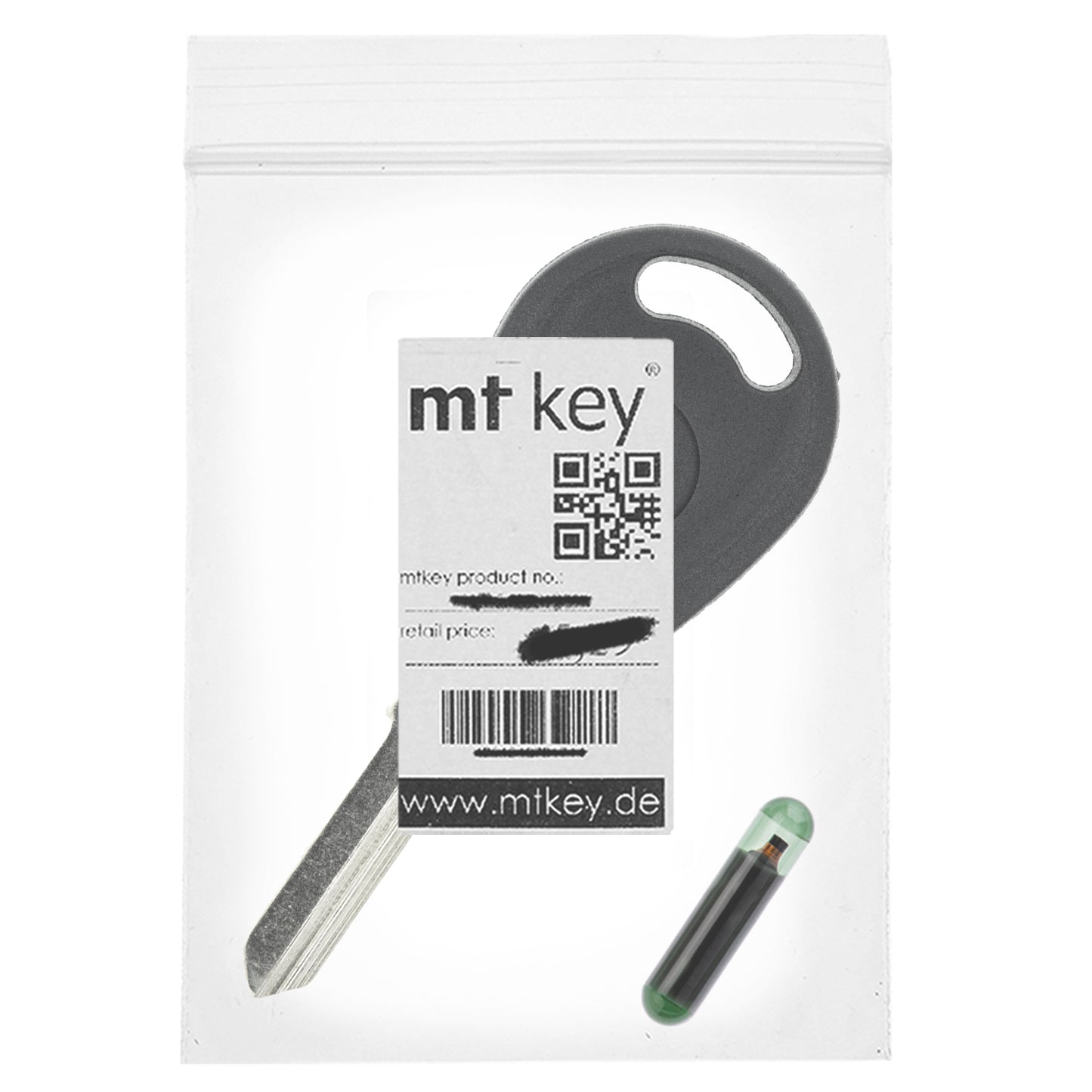 MT-KEY Auto Zünd Schlüssel Rohling HU49 + ID11 Transponder Wegfahrsperre kompatibel mit Seat Marbella 97-98