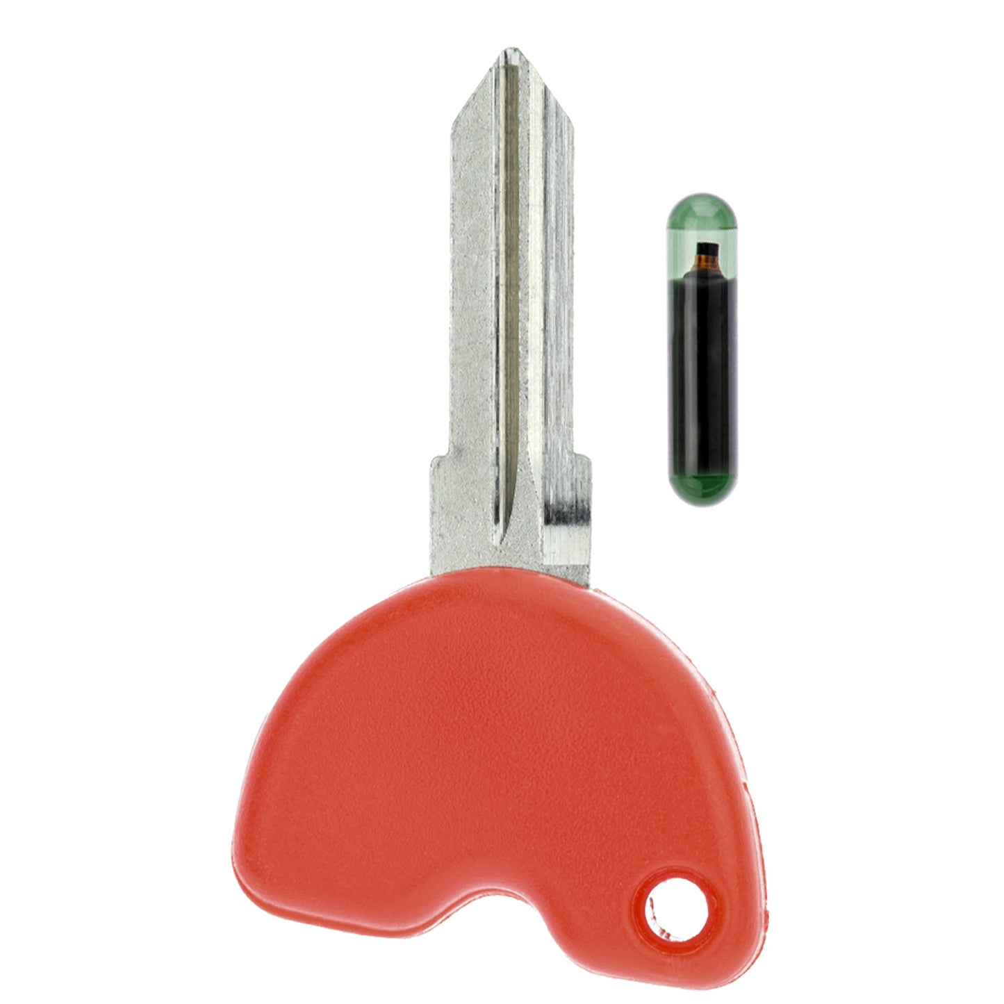 MT-KEY Roller Zünd Schlüssel Rohling Rot GT15R + ID11 Transponder kompatibel mit Piaggio Beverly 02-11 Carnaby Fly 09-12 Hexagon 98-03 Liberty Ab 03 Skipper 00-02 Vespa Ab 96 X7 07-09 X8 X9 98-07