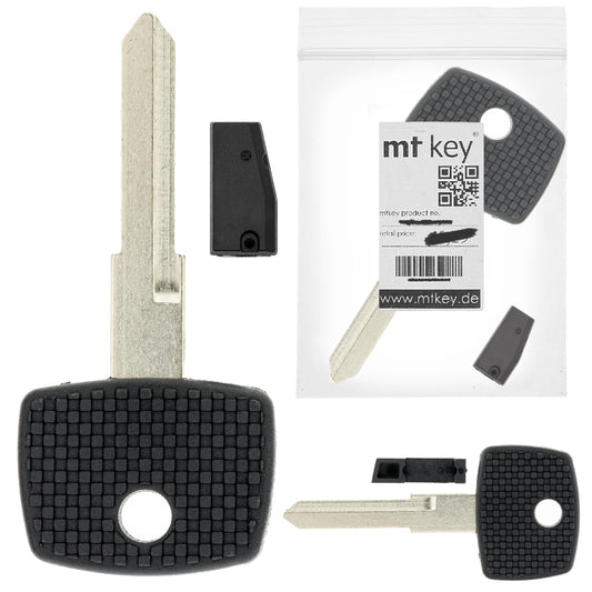 MT-KEY LKW Zünd Schlüssel Rohling YM15 + ID12 Transponder Wegfahrsperre kompatibel mit Mercedes Benz Actros Ab 98 Sprinter T1N 03-06 Sprinter T1N Ab 97 VIto 98-06 Vw Lt Lt28 00-06