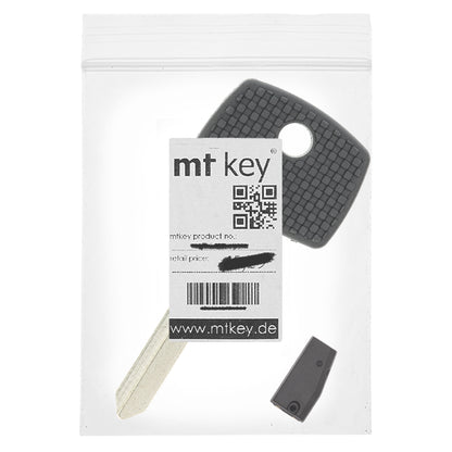 MT-KEY LKW Zünd Schlüssel Rohling YM15 + ID12 Transponder Wegfahrsperre kompatibel mit Mercedes Benz Actros Ab 98 Sprinter T1N 03-06 Sprinter T1N Ab 97 VIto 98-06 Vw Lt Lt28 00-06