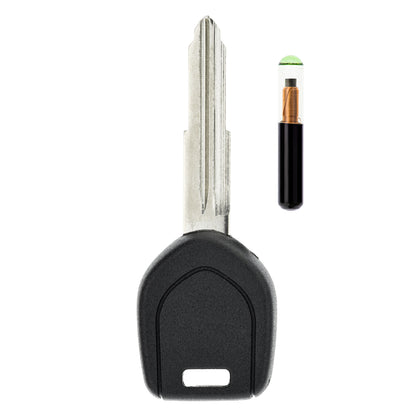 MT-KEY Auto Zünd Schlüssel Rohling MIT8 + ID4C Glas Transponder kompatibel mit Mitsubishi Eclipse D30 Galant EA0 Montero Pajero V20 Shogun Space Gear Ab 96 Space Runner 98-99 Space Wagon N50 98-99