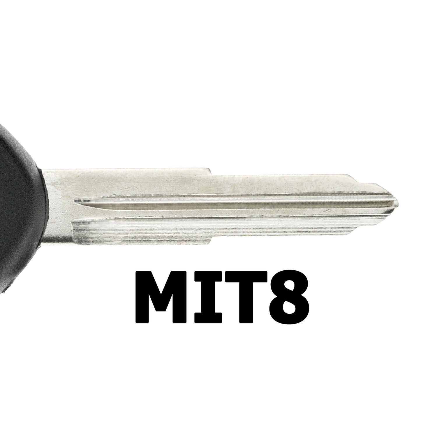 MT-KEY Auto Zünd Schlüssel Rohling MIT8 + ID4C Glas Transponder kompatibel mit Mitsubishi Eclipse D30 Galant EA0 Montero Pajero V20 Shogun Space Gear Ab 96 Space Runner 98-99 Space Wagon N50 98-99