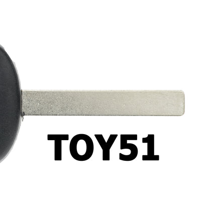 MT KEY Auto Ersatz Schlüssel Rohling TOY51 kompatibel mit TOYOTA AURIS II E180 AVENSIS III T27