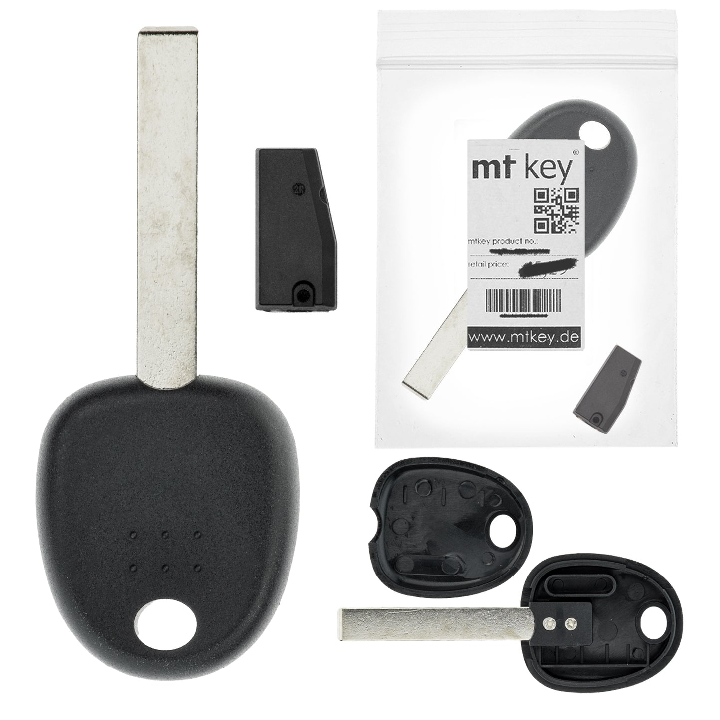 MT-KEY Auto Zünd Schlüssel Rohling HU134 + ID46 Transponder Wegfahrsperre kompatibel mit Kia Venga 09-14