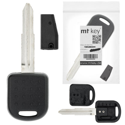 MT-KEY Auto Zünd Schlüssel Rohling SZ12 + ID4C T4 Keramik Transponder kompatibel mit Suzuki Alto 96-02 Baleno I 96-01 Grand Vitara 96-02 Swift III 96-05 Vitara 96-02 Subaru Justy 96-03