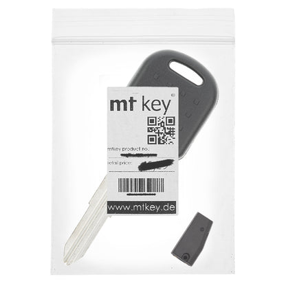 MT-KEY Auto Zünd Schlüssel Rohling SZ12 + ID4C T4 Keramik Transponder kompatibel mit Suzuki Alto 96-02 Baleno I 96-01 Grand Vitara 96-02 Swift III 96-05 Vitara 96-02 Subaru Justy 96-03