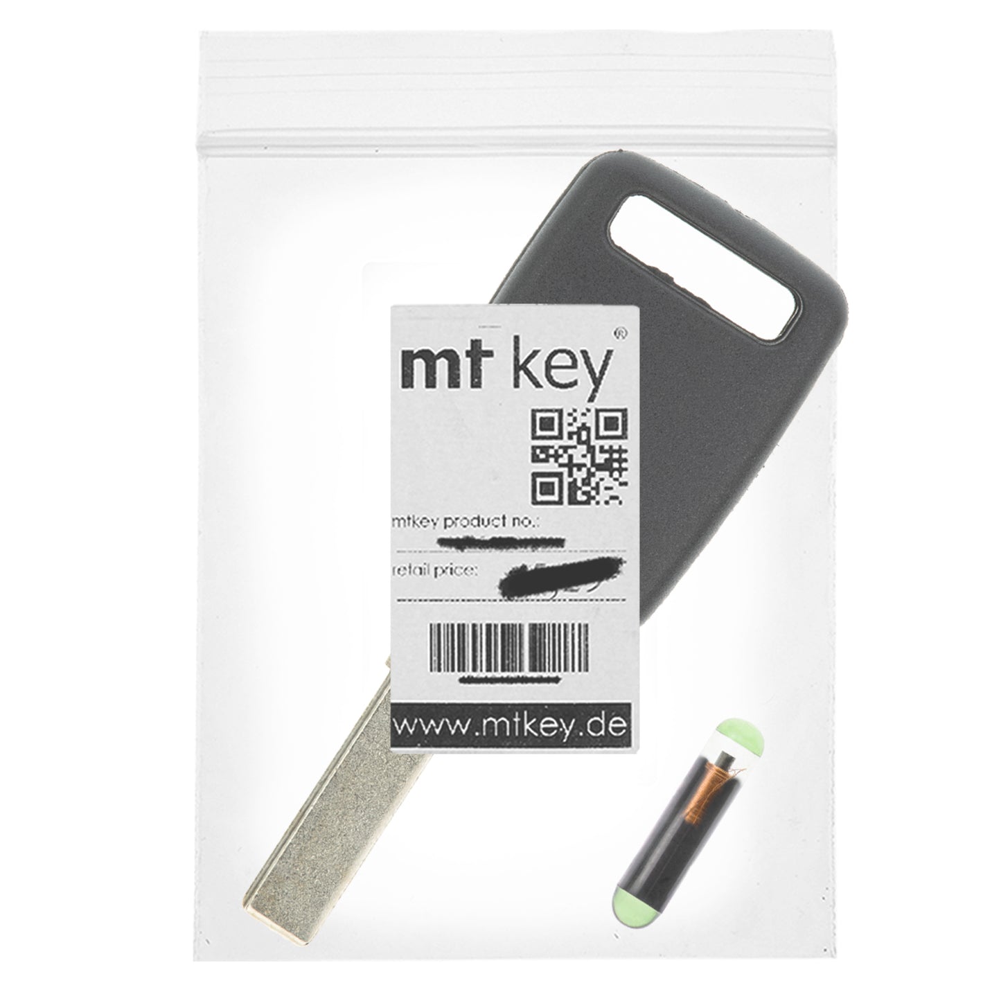 MT-KEY Auto Zünd Schlüssel Rohling HU66 + ID48 Transponder kompatibel mit Audi A2 A3 S3 8L A4 S4 A6 S6 A8 S8 Cabrio Coupe TT 8N