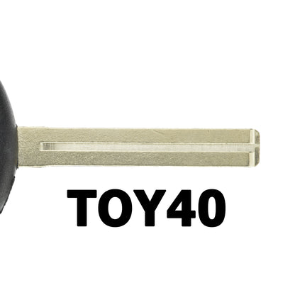 Auto Zünd Schlüssel Rohling TOY40 + ID4C T4 Keramik Transponder kompatibel mit Lexus Ls 400 97-03 Lx 470 99-02 Es 300 98-01 LX 450 Ab 98 Sc 300 Sc 400 98-03 Toyota Celsior Ab 98 Century