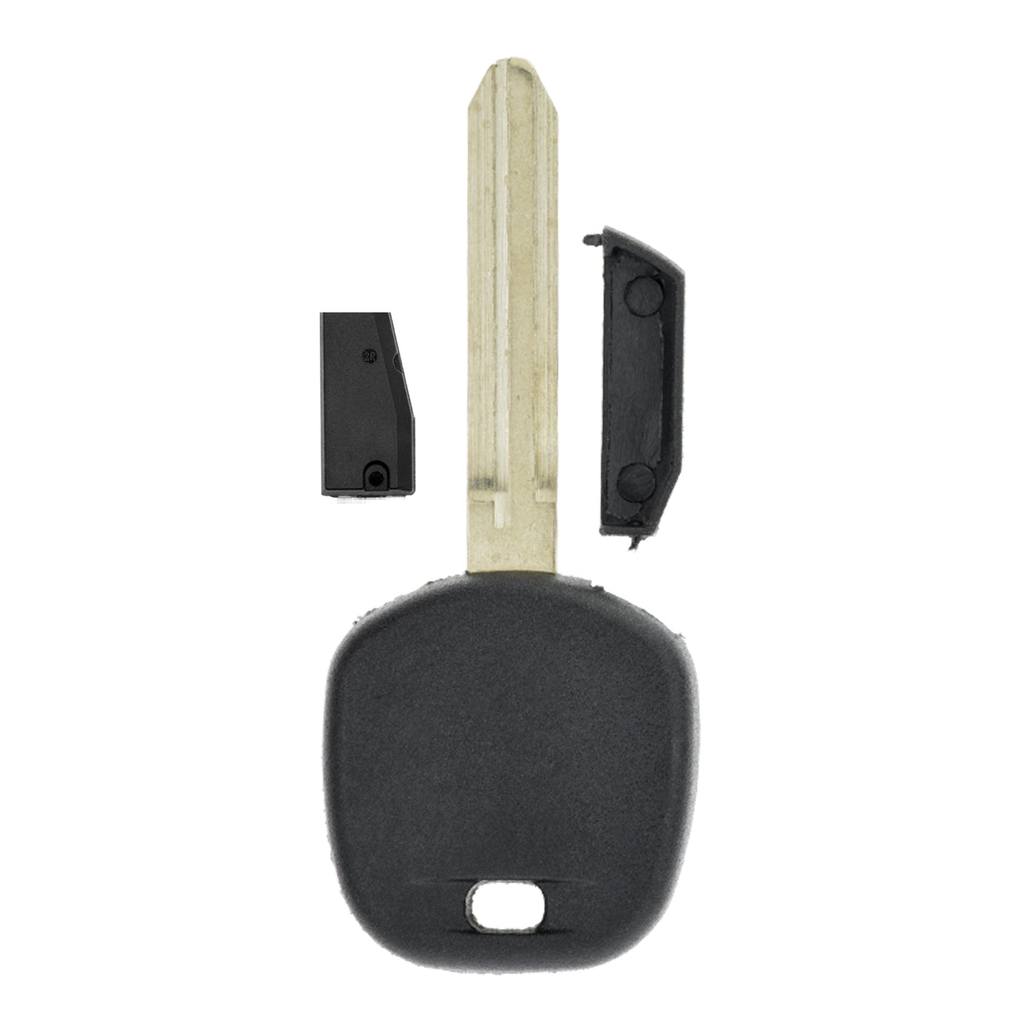 Auto Zünd Schlüssel Rohling TOY43 + ID4C T4 Keramik Transponder kompatibel mit Toyota Avensis Verso 01-03 Camry 96-05 Celica T23 Corolla 96-06 Echo Verso Highlander I Hilux 99-04 Land Cruiser J9 Rav4