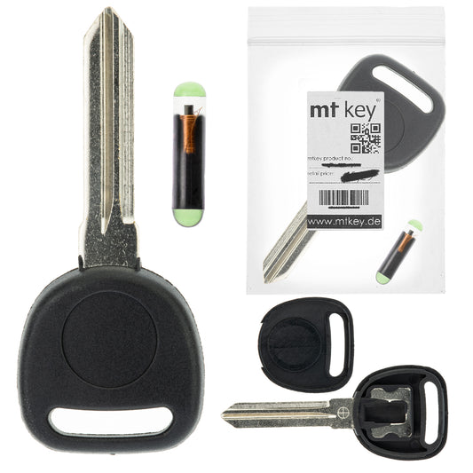 MT-KEY Auto Zünd Schlüssel Rohling B111 + ID48 Transponder Wegfahrsperre kompatibel mit Gmc Canyon 08-12 Hummer H3 Ab 08