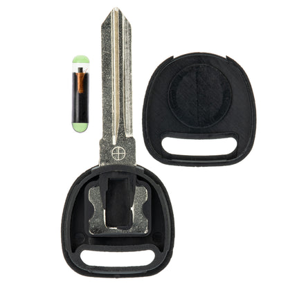 MT-KEY Auto Zünd Schlüssel Rohling B111 + ID48 Transponder Wegfahrsperre kompatibel mit Gmc Canyon 08-12 Hummer H3 Ab 08