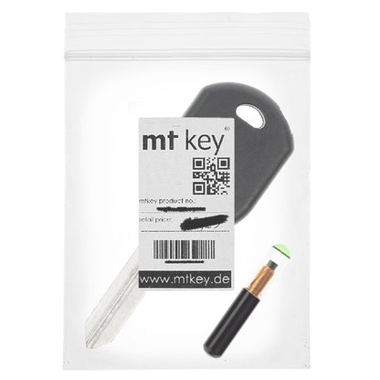 MT-KEY Auto Zünd Schlüssel Rohling FO38R + ID60 80 Bit T7 Glas Transponder Wegfahrsperre kompatibel mit Ford Escape II 01-04 Expedition II 03-06 Thunderbird 01-05 Mazda Tribute 00-06