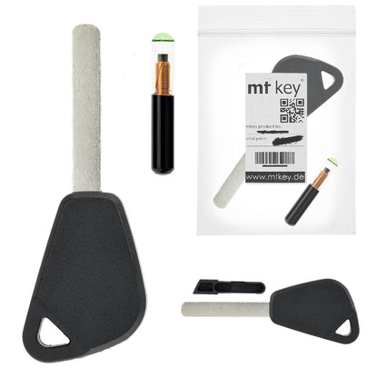 MT-KEY Auto Zünd Schlüssel Rohling DAT17 + ID60 80 Bit T7 Glas Transponder Wegfahrsperre kompatibel mit Subaru Outback Bp Ab 03