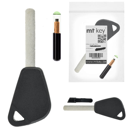 MT-KEY Auto Zünd Schlüssel Rohling DAT17 + ID60 80 Bit T7 Glas Transponder Wegfahrsperre kompatibel mit Subaru Outback Bp Ab 03