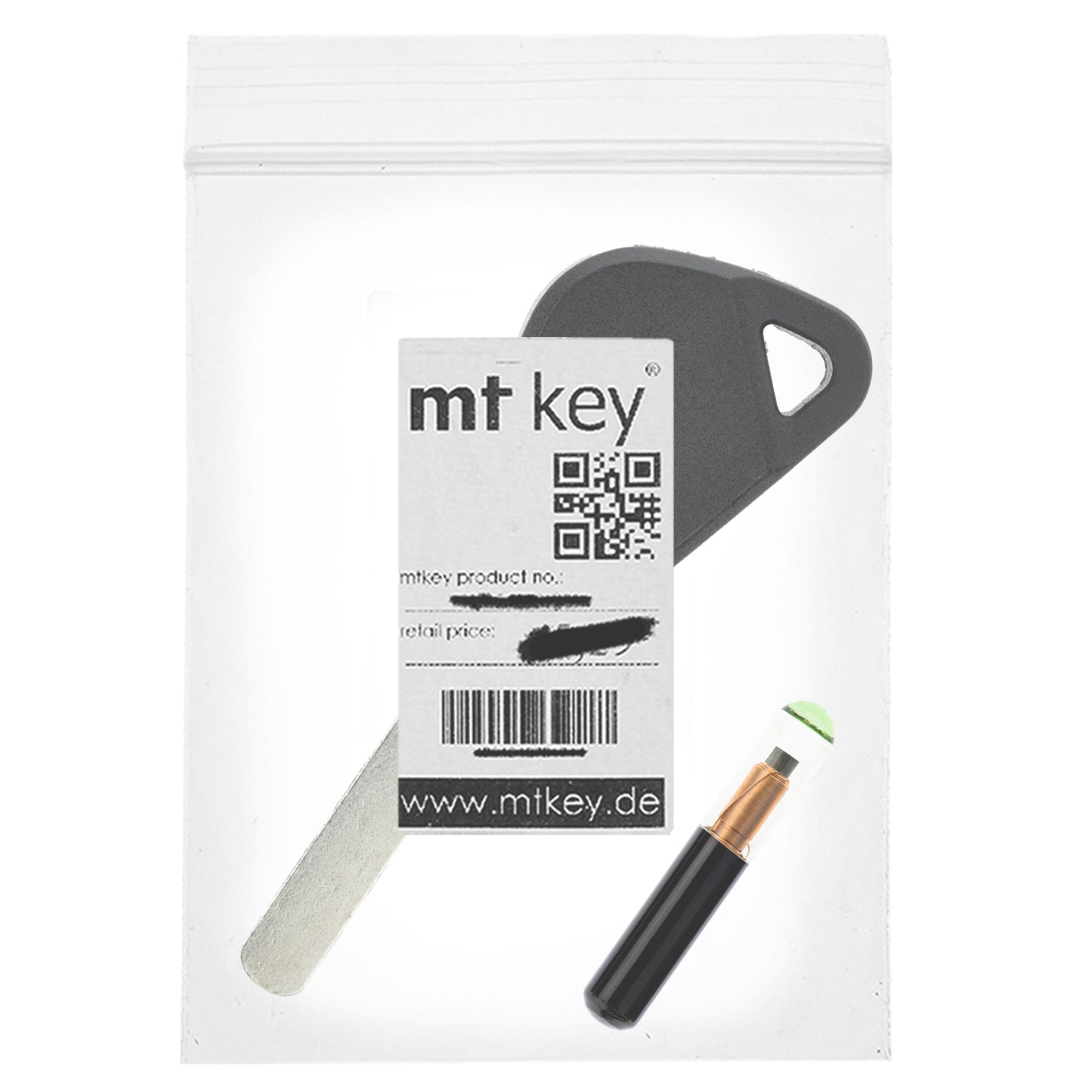 MT-KEY Auto Zünd Schlüssel Rohling DAT17 + ID60 80 Bit T7 Glas Transponder Wegfahrsperre kompatibel mit Subaru Outback Bp Ab 03